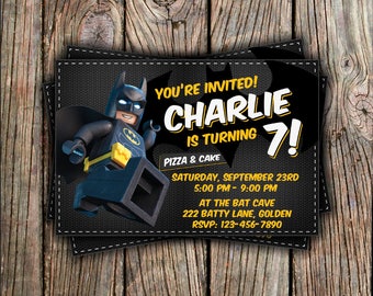 Batman Lego Birthday Invitation