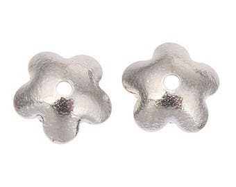 25 pieces 6x2mm Stainless Steel Bead Caps