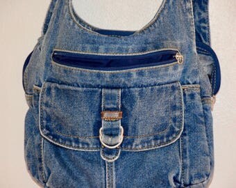 Vintage denim bag | Etsy