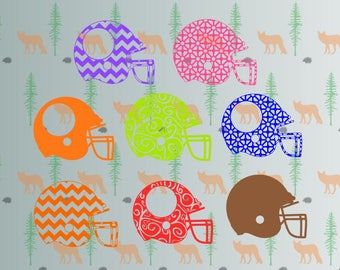 football monogram svg, helmets svg files for cricut, silhouette studio files, instant download clip art, cutting template, vector files
