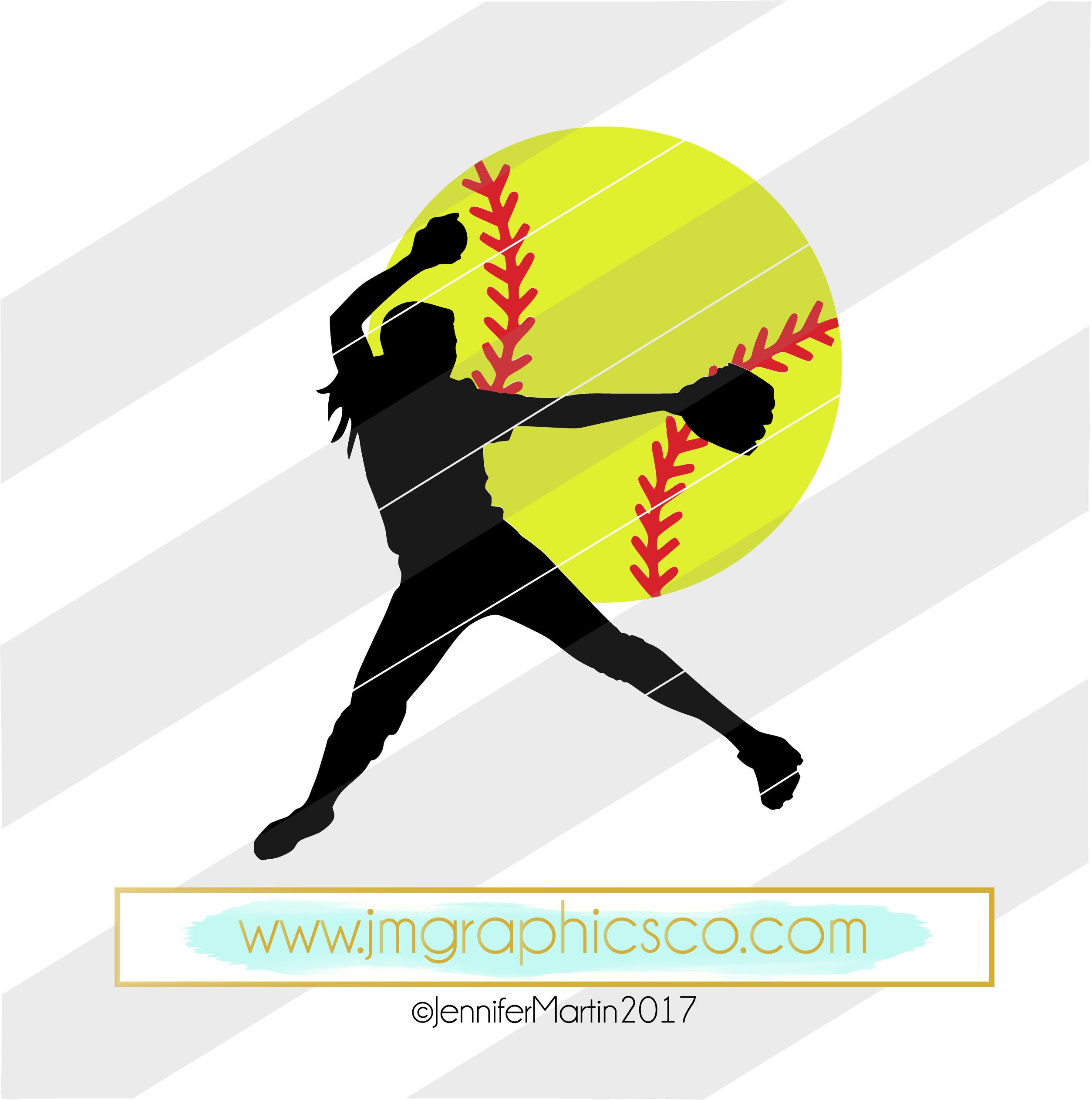 Softball SVG eps dxf png cricut cameo cut file softball