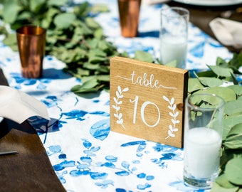 Set of 10 Wedding Table Number Signs, Table Number Signs, Wedding Decor