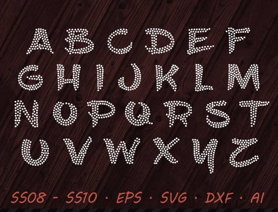 Download Rhinestone Brush Font SVG EPS DXF Ai Digital Template