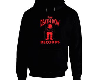 death row records hoodie blue