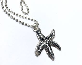Sterling Silver Starfish Pendant Necklace