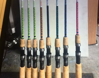 Custom Fishing Rods, Custom Rods, Spinning Rods, Bait Cast Rods, Fathers Day, Birthday, Gift, Christmas, Dad, Hand Made, Bass Rods, Crappie