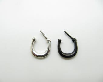 septum clicker daith earring nose ring hinged body piercings helix earrings septums rings hoopsSteel Nose Piercing. Body Jewellery.
