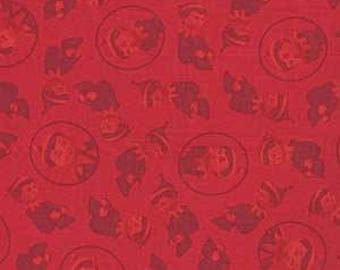 Christmas Fabric from Quilting Treasures - "Elf On A Shelf" 1 yard pieces - Christmas Red