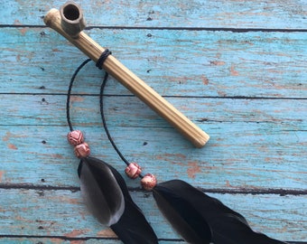 Peace Pipe, Handmade Wooden Smoking Pipe, Smoking Pipe, Tobacco Pipe, Hand crafted wood pipe, Natural pipe, Tabacco gift pipe