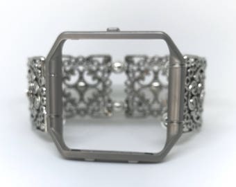 Fitbit // Fitbit Blaze // Fitbit Band // Fitbit Strap // Fitbit Bracelet // Silver // Stretch // Handmade