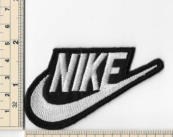 Nike with Tick White & Black design 1 Sports DIY T Shirt Iron on Patches Embroidered Applique Badge Emblem Logo Sew Patch FREE SHIPPING