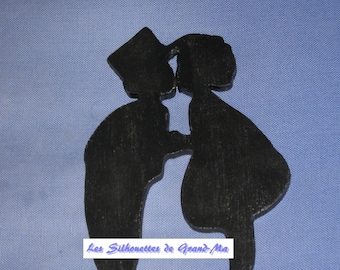 Young lovers, wooden wall decoration