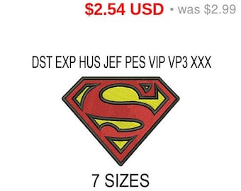 TODAY SALE 15% Superman embroidery design / embroidery designs / INSTANT download machine embroidery pattern