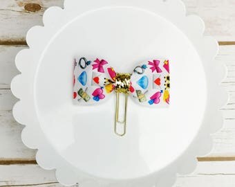 Material Girl Emoji Ribbon Bow Clip