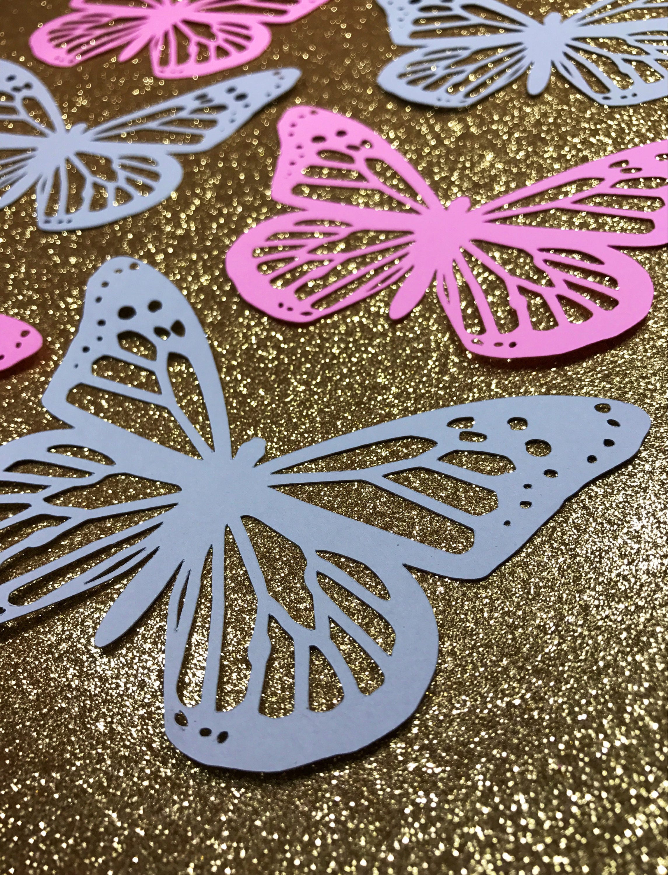 Butterfly Cutouts Set of 6 butterfly die cuts Custom