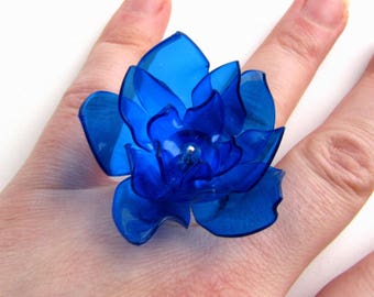 Anniversary ring Ring anniversary Flower ring Anniversary ring her Anniversary ring woman Anniversary ring silvering Bold jewelry ring 80s