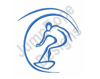 Surfer Wave - Machine Embroidery Design
