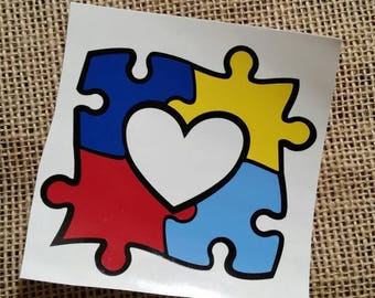 Autism heart | Etsy