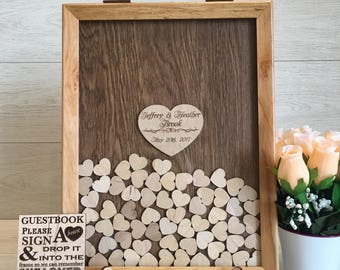 Wedding Guest Book Alternative Drop Box Wedding Box Wishes Guest Book Guestbook Hearts Drop Box Guest Book Guest Book Guestbook