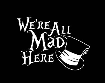 Mad hatter stickers | Etsy