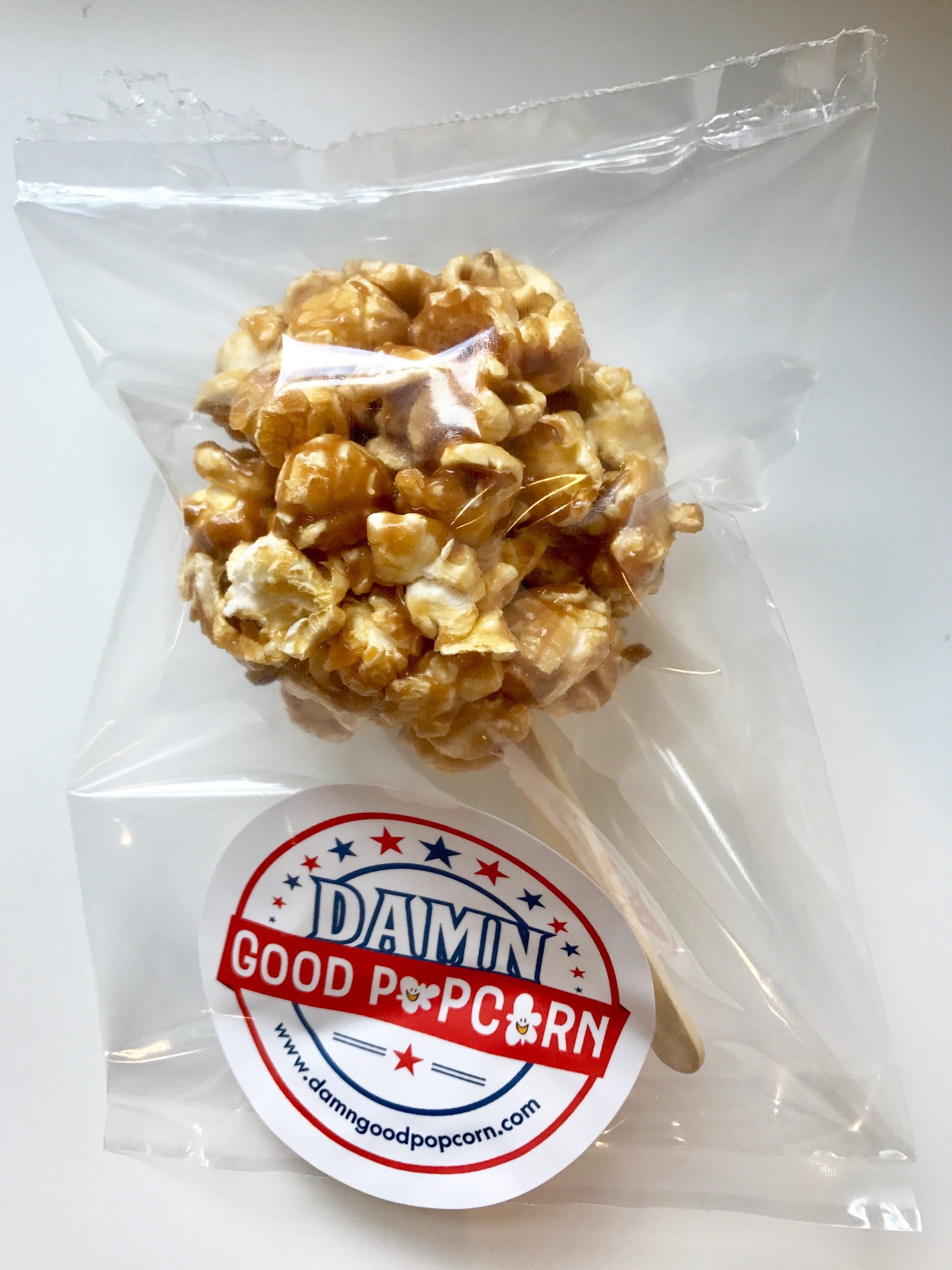 Gourmet Caramel Popcorn Balls on a Stick