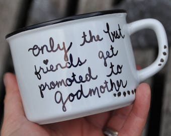 Will you be my godmother gift godmother card godparents gift godmother proposal godfather gift christening gift only the best friends mug
