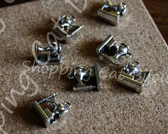 10 pcs SEWING MACHINE - Macchina da cucire - cucito - Tibetan Silver Charms - Pendants