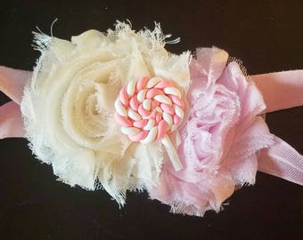 Shabby Lolipop Baby Headband