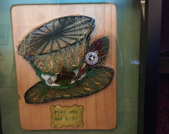 Mad hatters hat alice in wonderland straing art