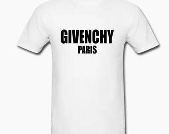 white Givenchy paris logo tee