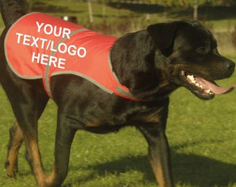 Personalised Custom Printed High Vis Hi Viz Dog Pet Roadside Safety Vest Reflective Coat Tumblr Pintrest Trends