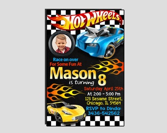 Hot Wheels Invitation,Hot Wheels Birthday Invitation,Hot Wheels Birthday,Hot Wheels Party,Hot Wheels Cars