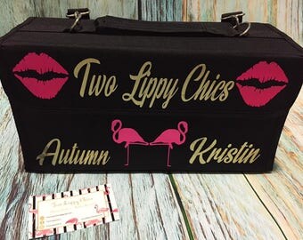 80 Mega Tube Lipsense Lipstick Make Up Bag Personalized Customized Distributor Carrying Case Tote Makeup Organizer Show Display Case
