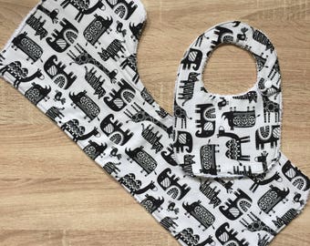 Bib and Burp Cloth Set for Baby