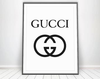 GUCCI Poster * Gucci Logo Fashion Decor Gucci Inspired Gucci Art Gucci Party Fashion Party Gucci shirt Gucci Print Gucci Wall Art Gucci Sign