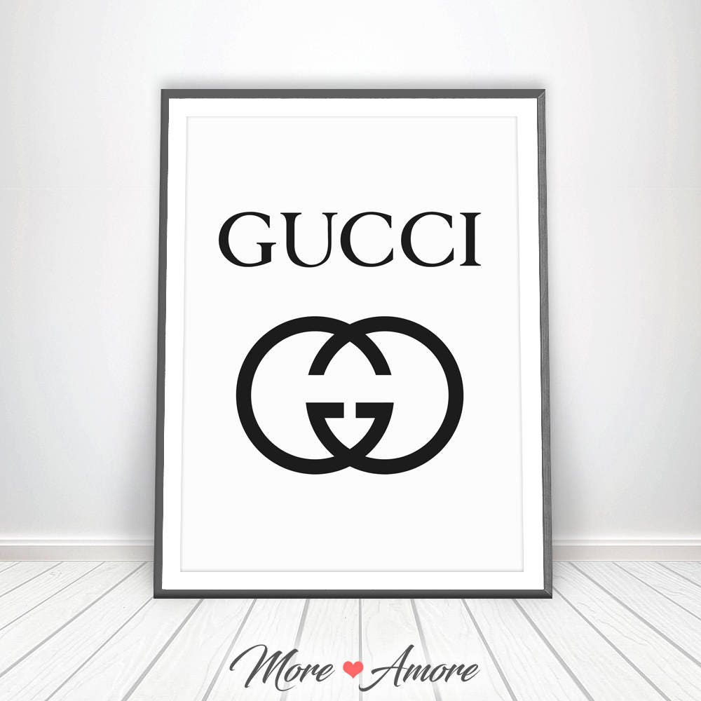 GUCCI Poster Gucci Logo Fashion Decor Gucci Inspired Gucci