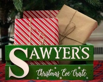 Personalized Christmas Eve 1/2 Crates