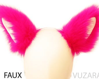 fox ears - cat ears - kitty ears - kitten ears - headband ears - faux ears - wolf ears - neko ears - cosplay ears - fox costume cat costume