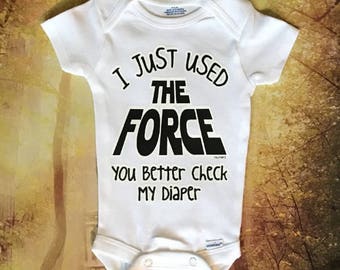 Funny Star Wars Onesie, Baby Onesie, Star Wars Onesie, Cute Onesie