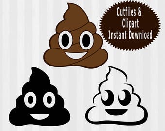 Poop Emoji SVG Bundle, poop emoji clipart, poop emoji cut files, poop svg files for silhouette, files for cricut, svg, dxf, cuttable design