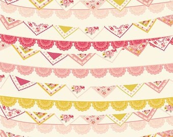 Riley Blake Vintage Banner Cream Fabric C5561 - CREAM