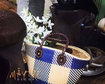 Leather handles bag
