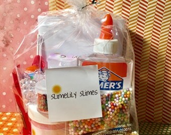 DIY Clear Slime Kit includes 2 oz custom scented slime, Slime Kit, Make Your Own Clear Slime.