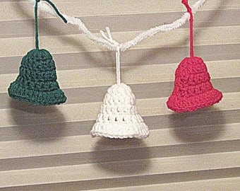 Crochet Jingling Bell Ornament - Set of 3