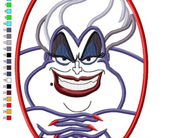 Ursula Cameo Applique Embroidery Design - INSTANT DOWNLOAD