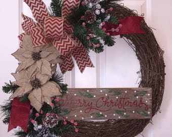 Christmas door decor | Etsy