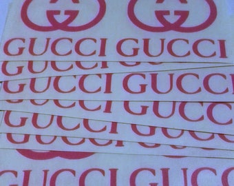 10 Gucci decal Gucci sticker Designer logo Gucci envelope seals Gucci party Gucci decor Wedding decal