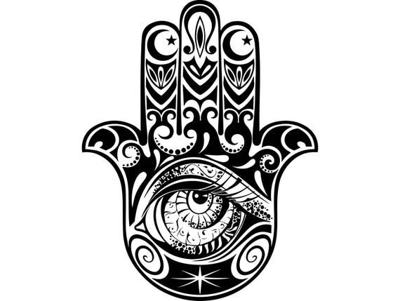 Hamsa Hand Symbol Religion Jewish Talisman Lotus Indian