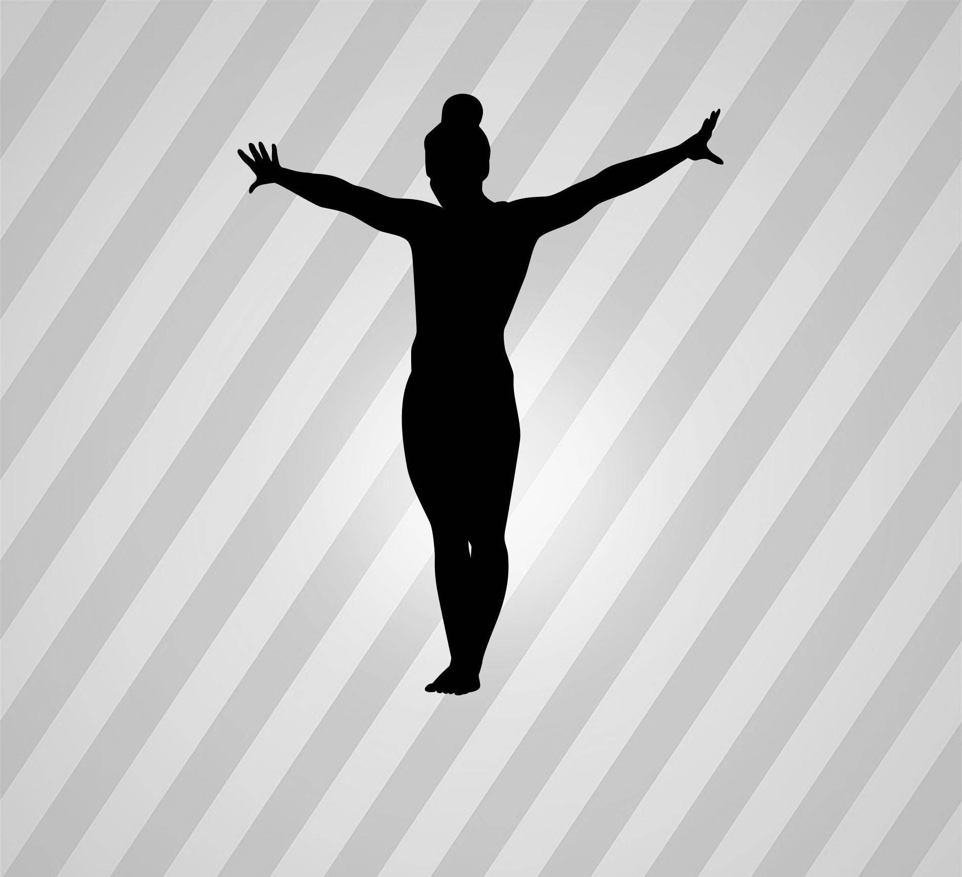 Download gymnastics Silhouette Svg Dxf Eps Silhouette Rld RDWorks Pdf