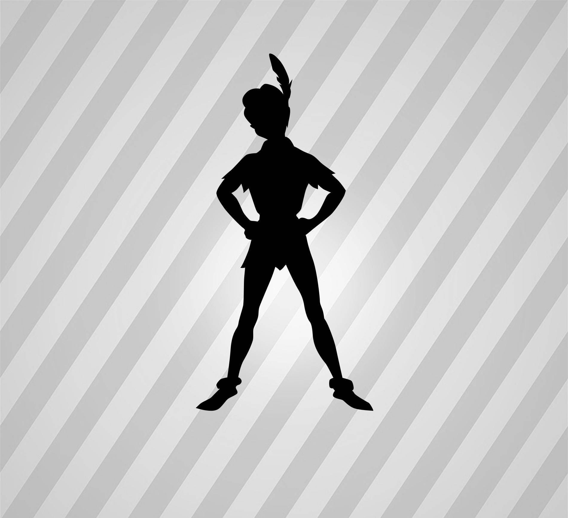 peter pan Silhouette - Svg Dxf Eps Silhouette Rld RDWorks Pdf Png AI